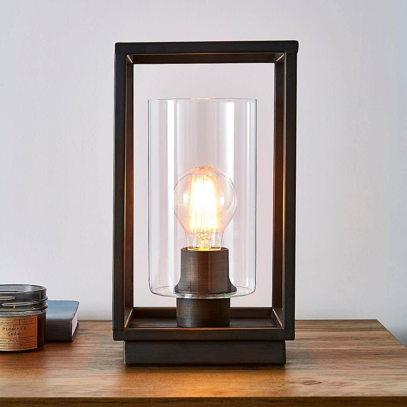 London Bronze Industrial Table Lamp