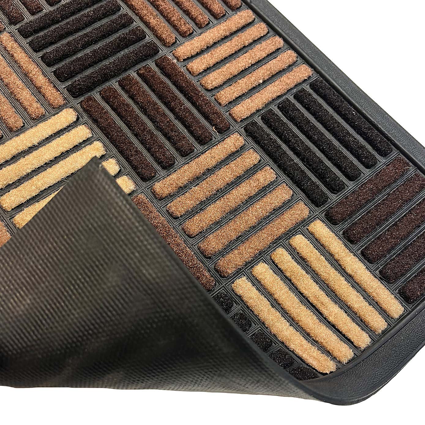 Scrape N'  Sorb Brown Crossstitch Doormat