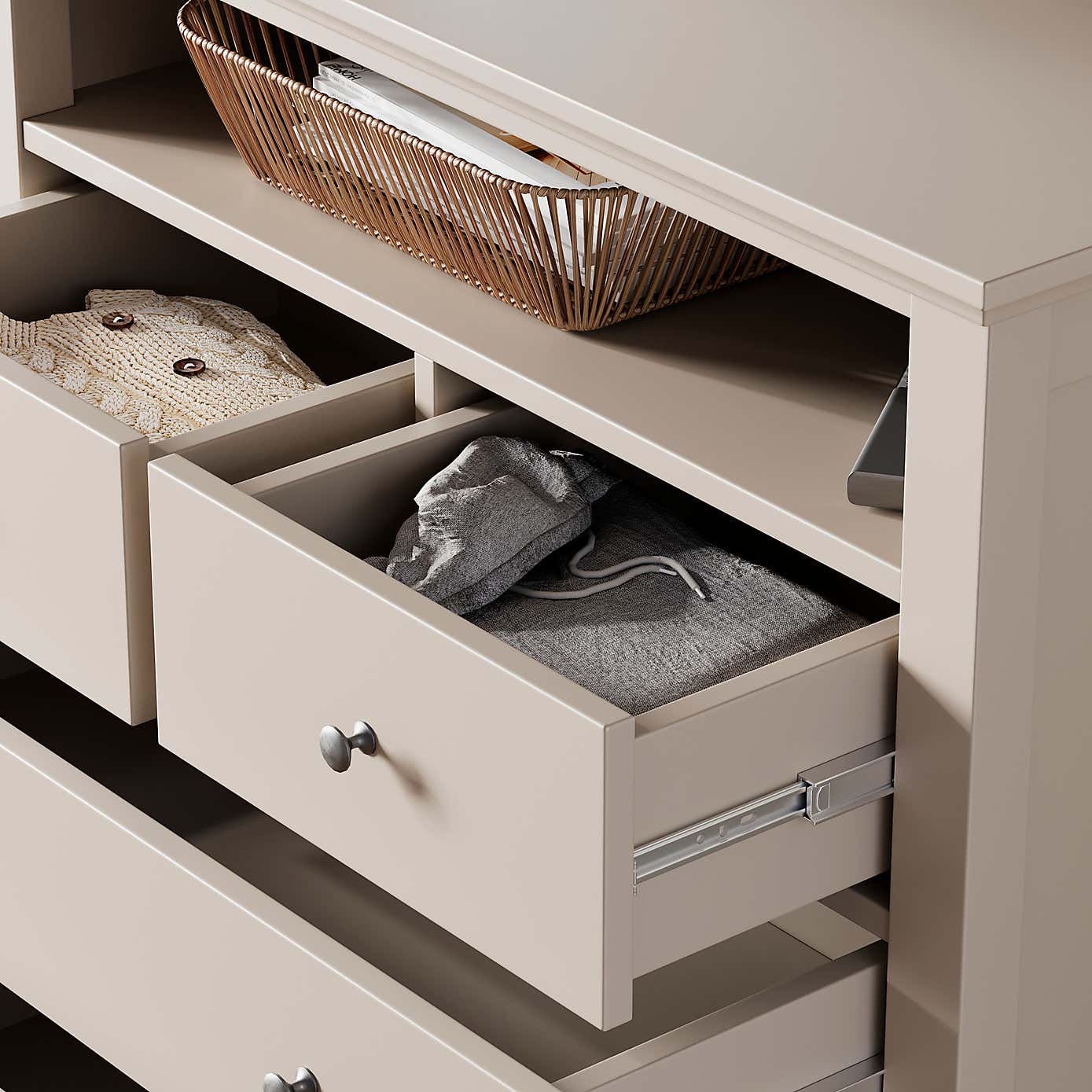 Lynton 5 Drawer Chest with 1 Open Shelf