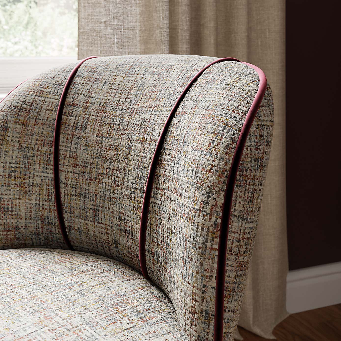 Elsie Multi Chenille Cocktail Chair