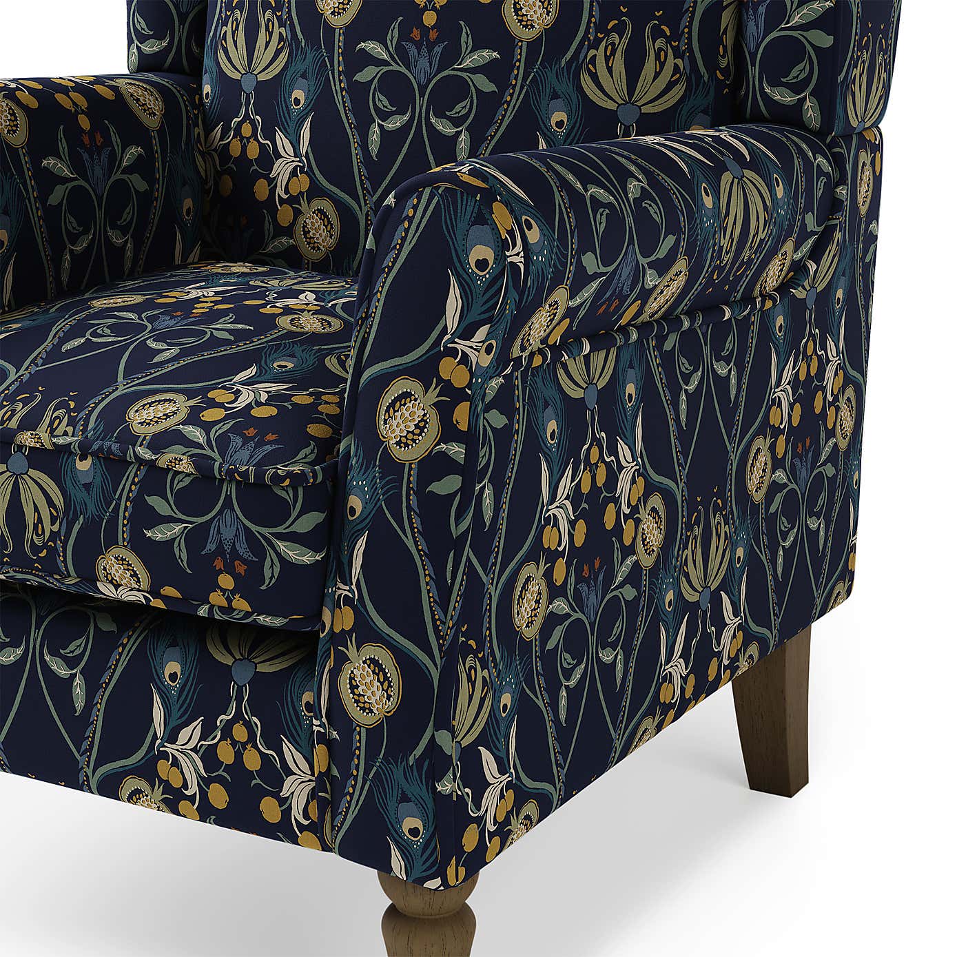 Oswald Havisham Print Wingback Armchair