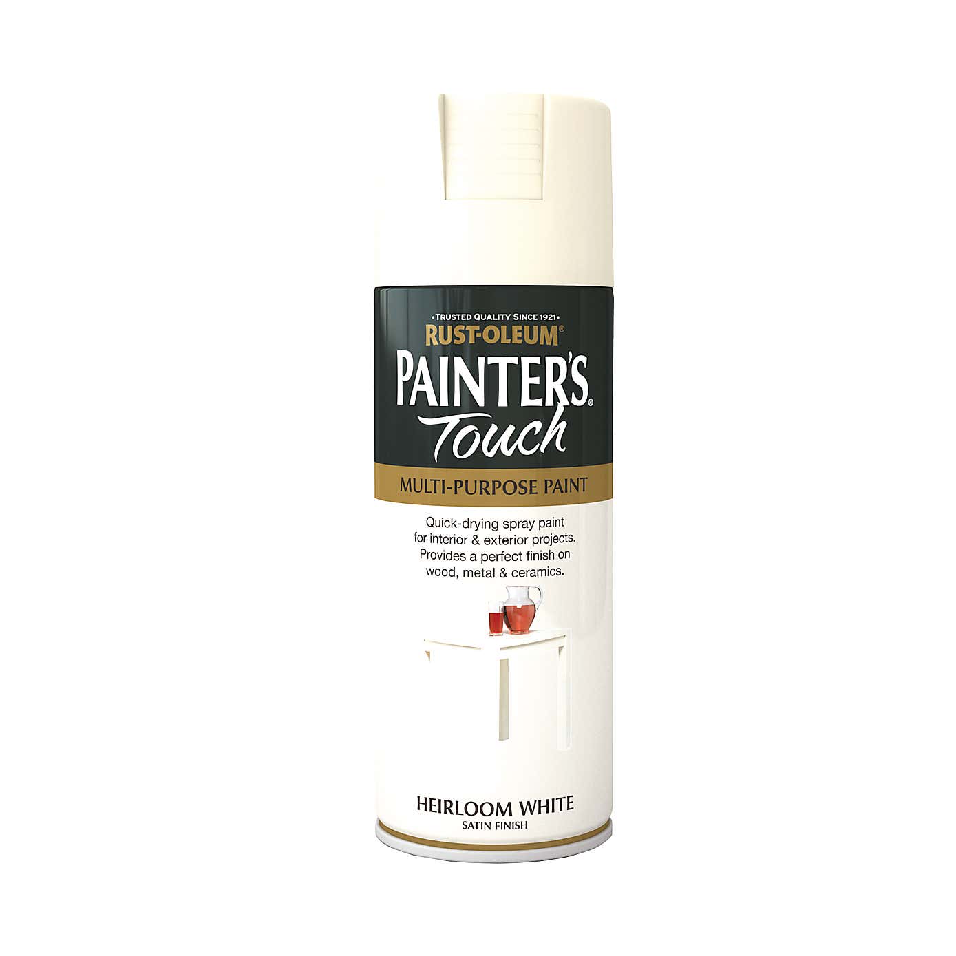 Rust-Oleum Heirloom White Satin Painter's Touch Spray Paint 400ml