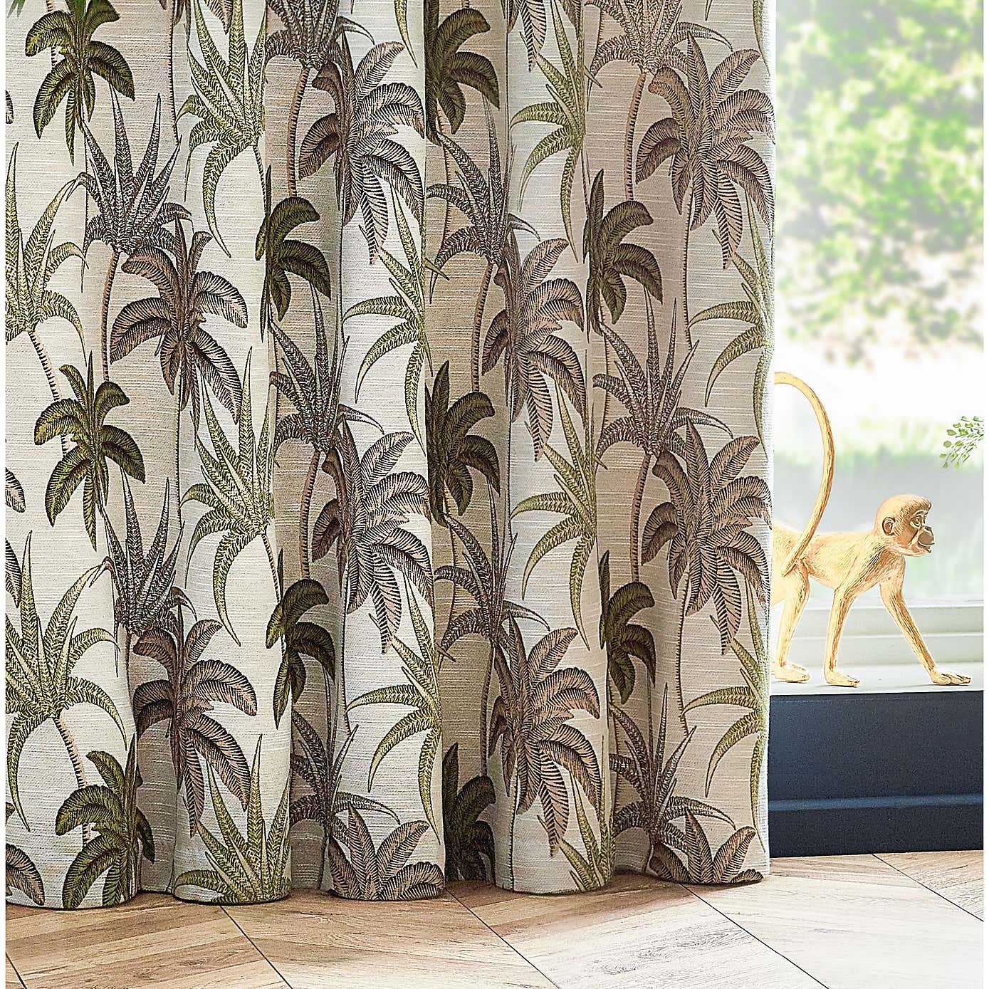 Galapagos Green Eyelet Curtains