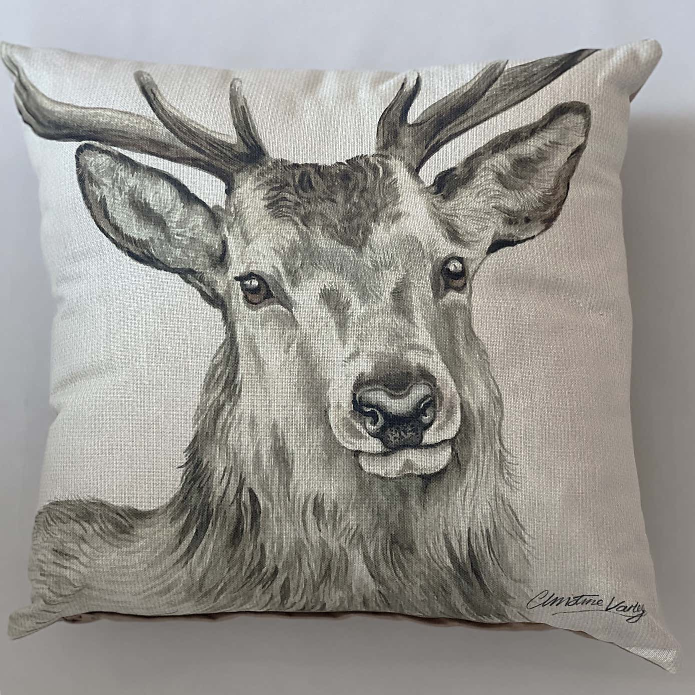 Christine Varley Wild Stag Square Cushion