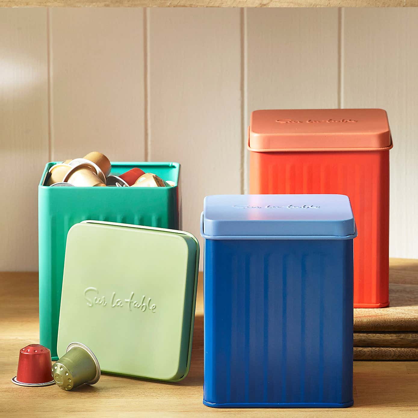 Sur La Table Set of 3 Storage Tins