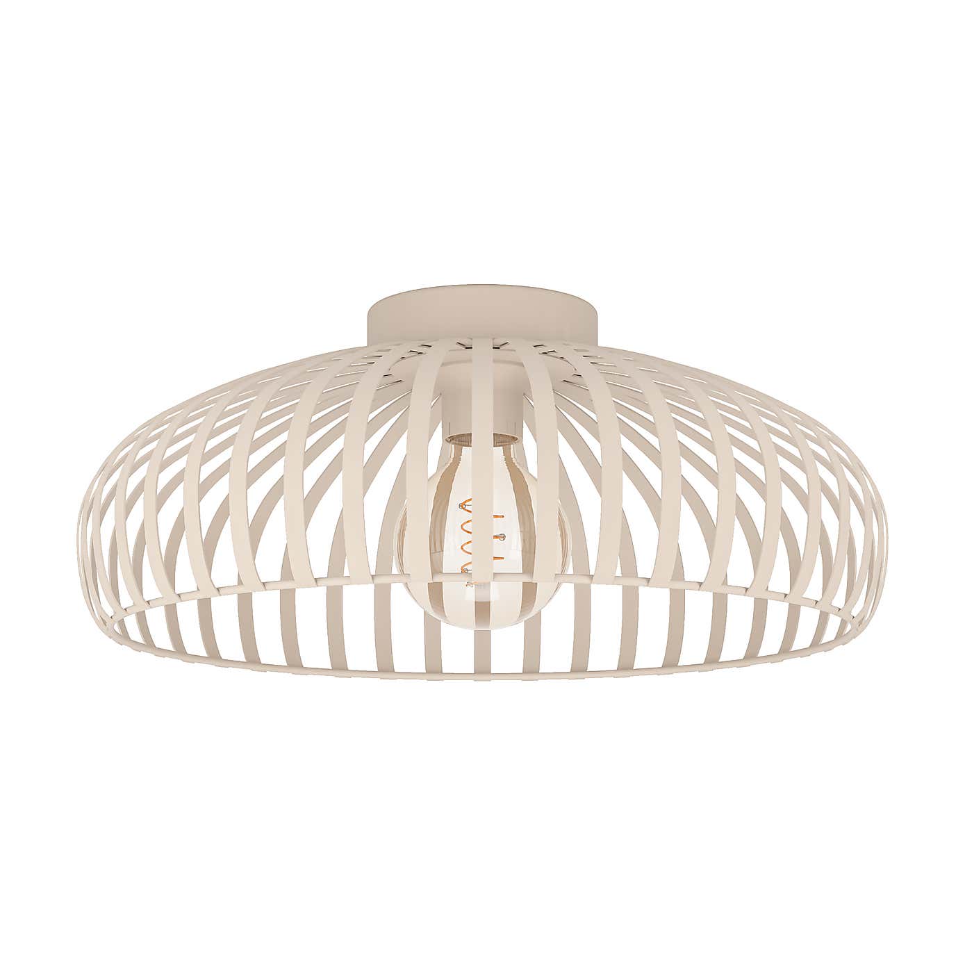 EGLO Mogano Scandi Caged Semi Flush Ceiling Light