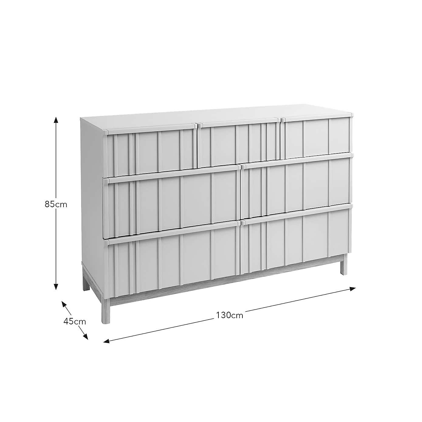 Elements Thompson Wide 7 Drawer Chest, Mushroom