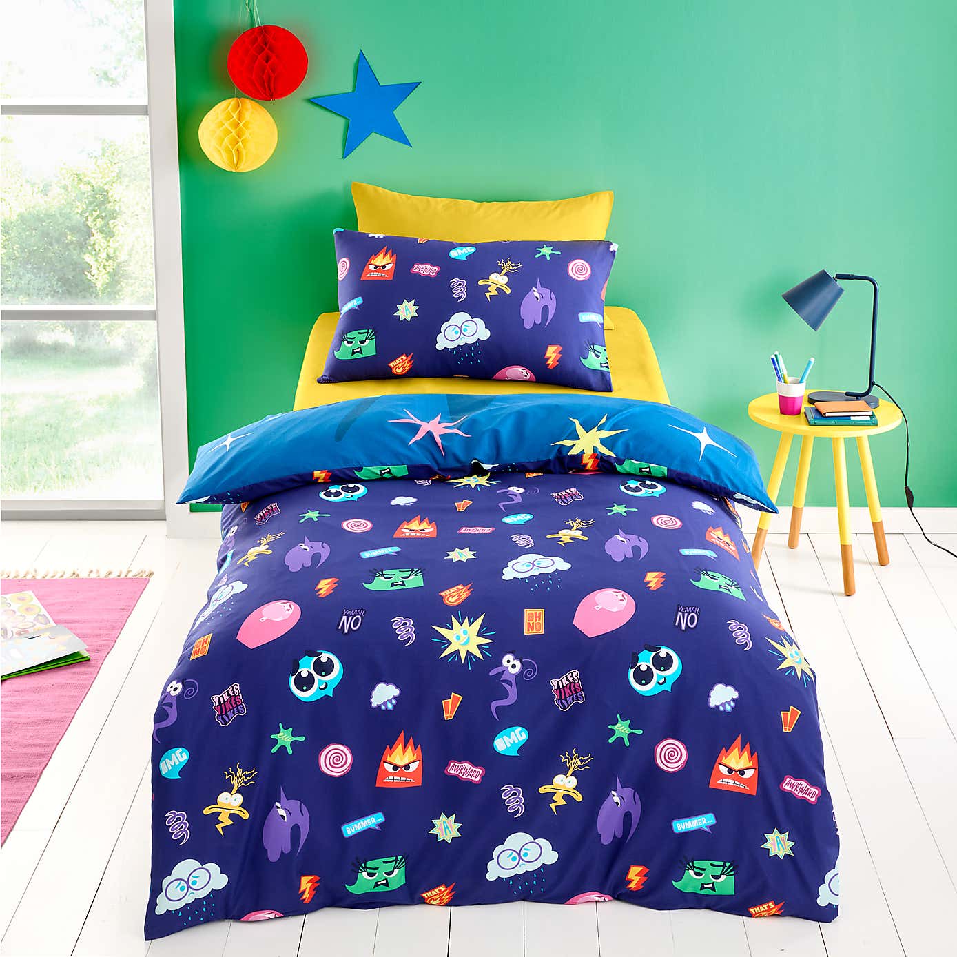 Inside Out Duvet Cover and Pillowcase Set