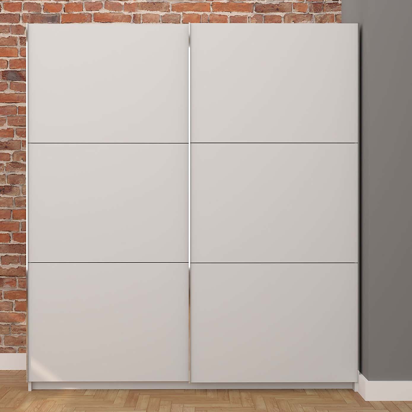 Norland Anthracite 2 Door Sliding Full Mirrored Wardrobe