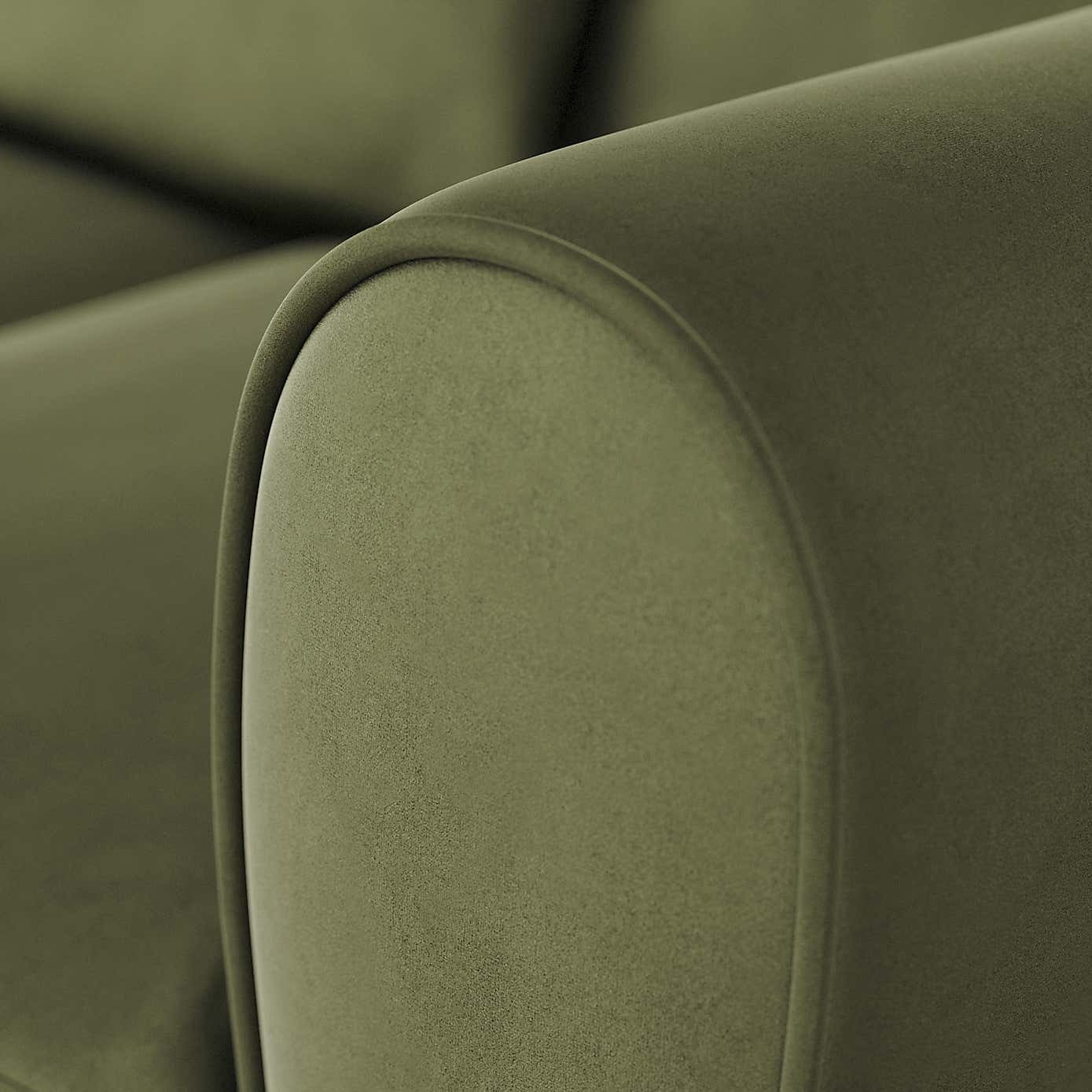 Blake Curved Arm Opulent Velvet Corner Chaise Sofa