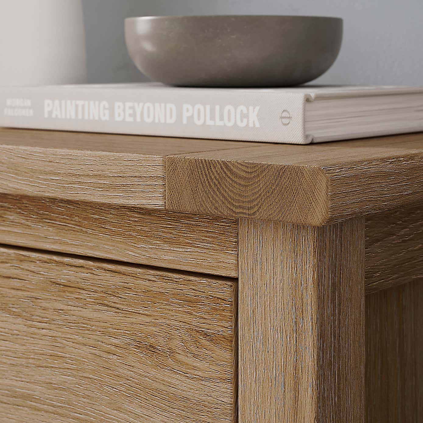 Olney Wide 2 Drawer Bedside Table