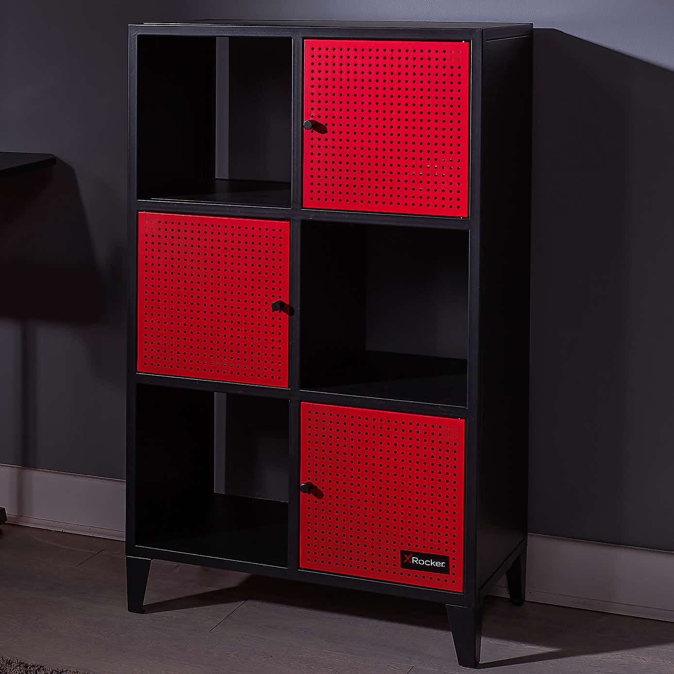 X Rocker MESH TEK Tall Shelf Cabinet with 6 Cube Storage