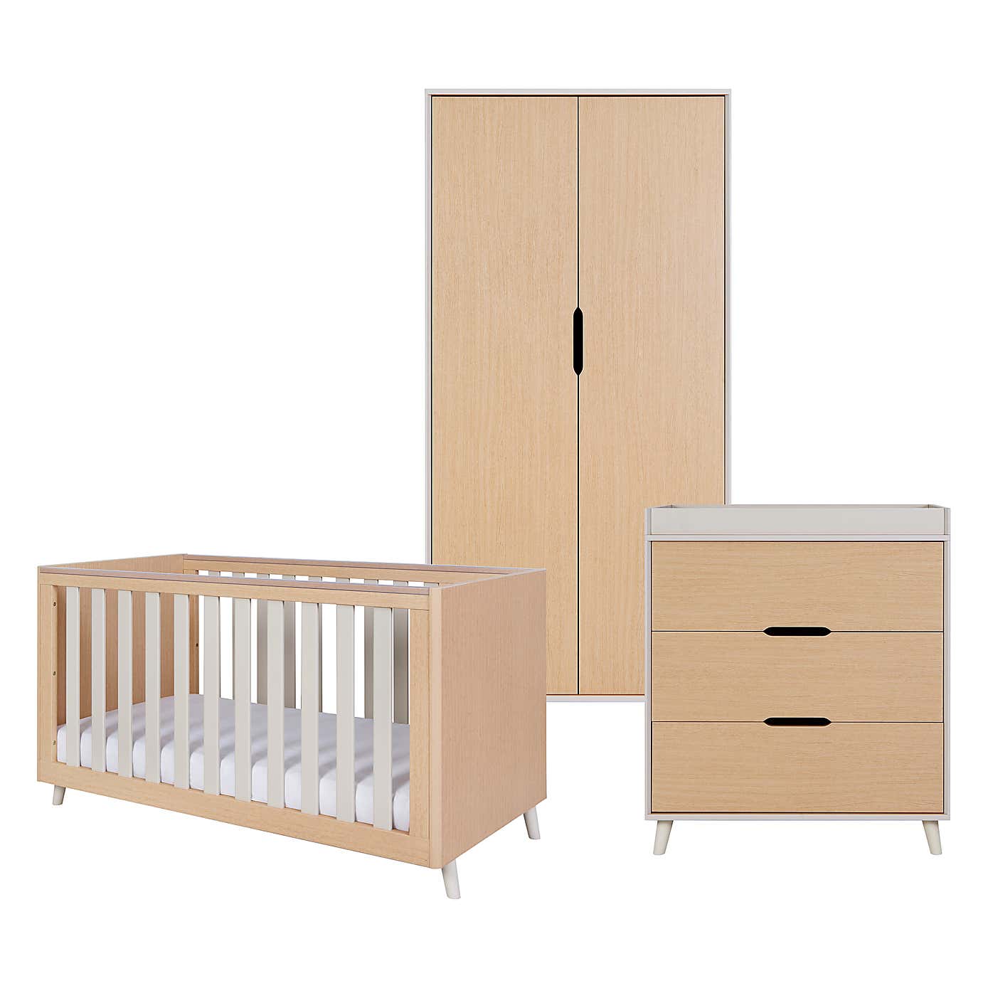 Tutti Bambini Fika 3 Piece Nursery Furniture Set