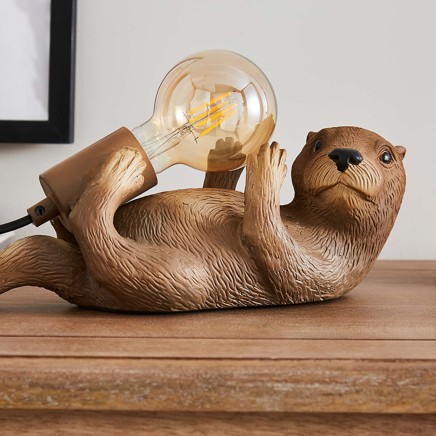 Ottelie the Otter Resin Table Lamp