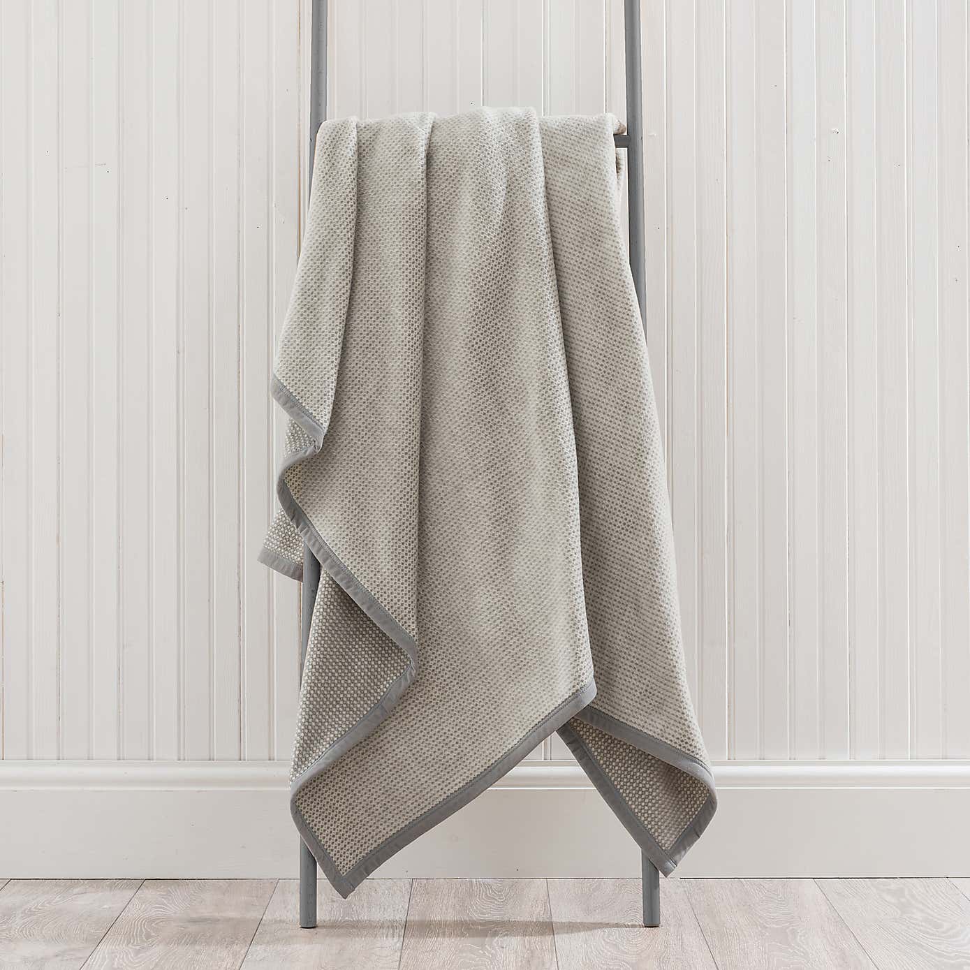 Thermosoft Semi Plain Grey Throw