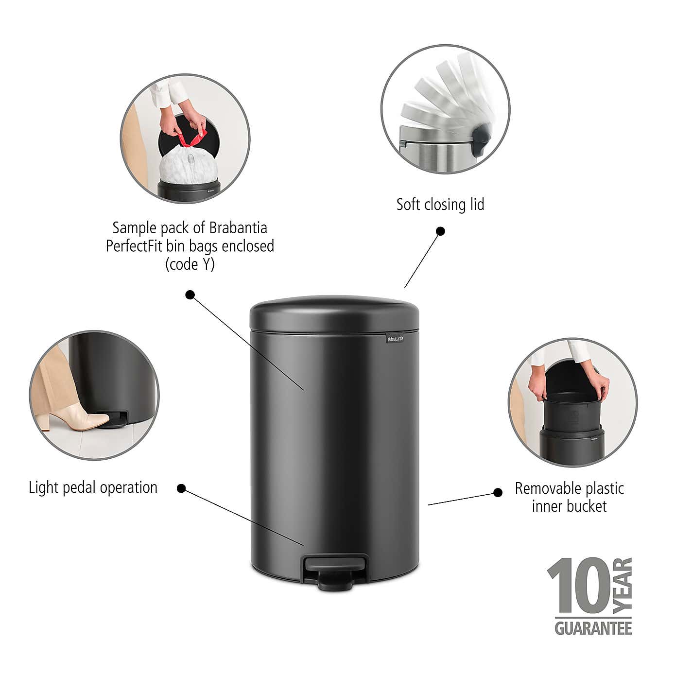 Brabantia NewIcon 20L Pedal Bin