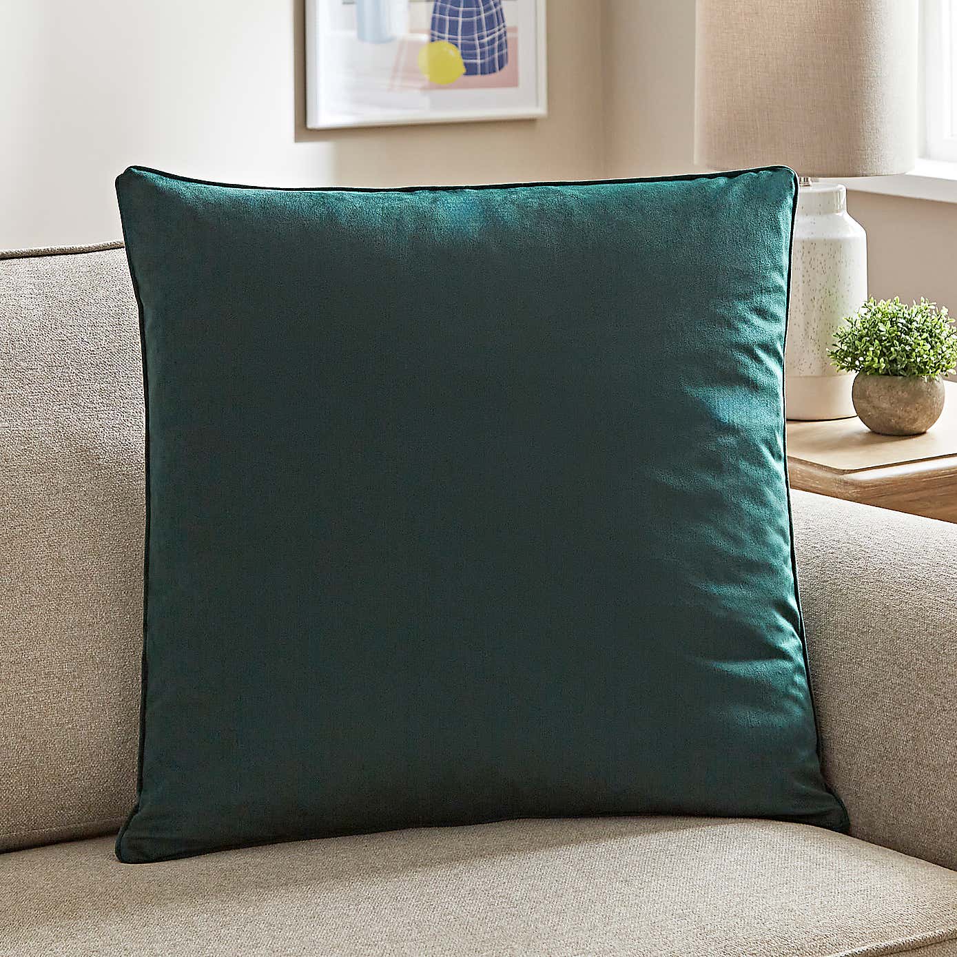 Recycled Velour Square Cushion Cover