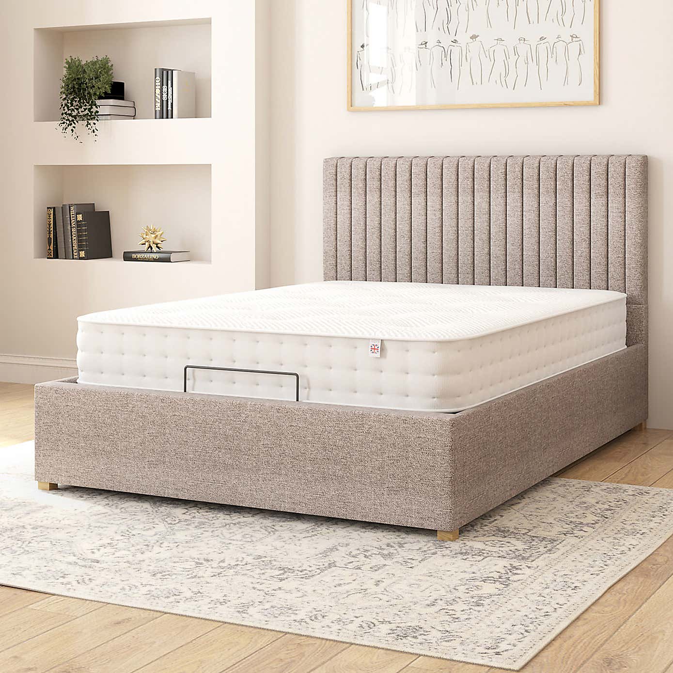 Grant Saxon Twill Adjustable Bed