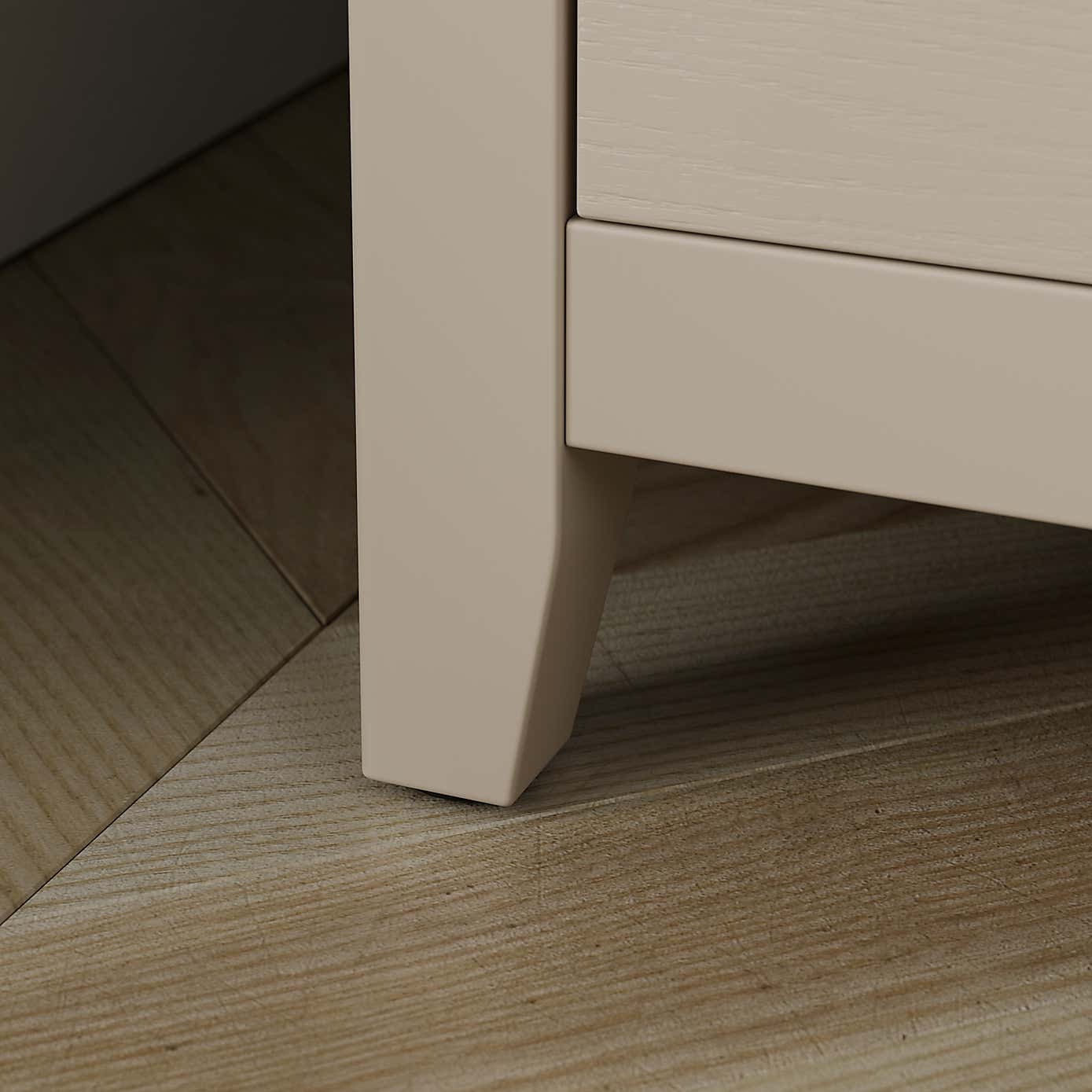 Malone Wide 2 Drawer Bedside Table, Natural