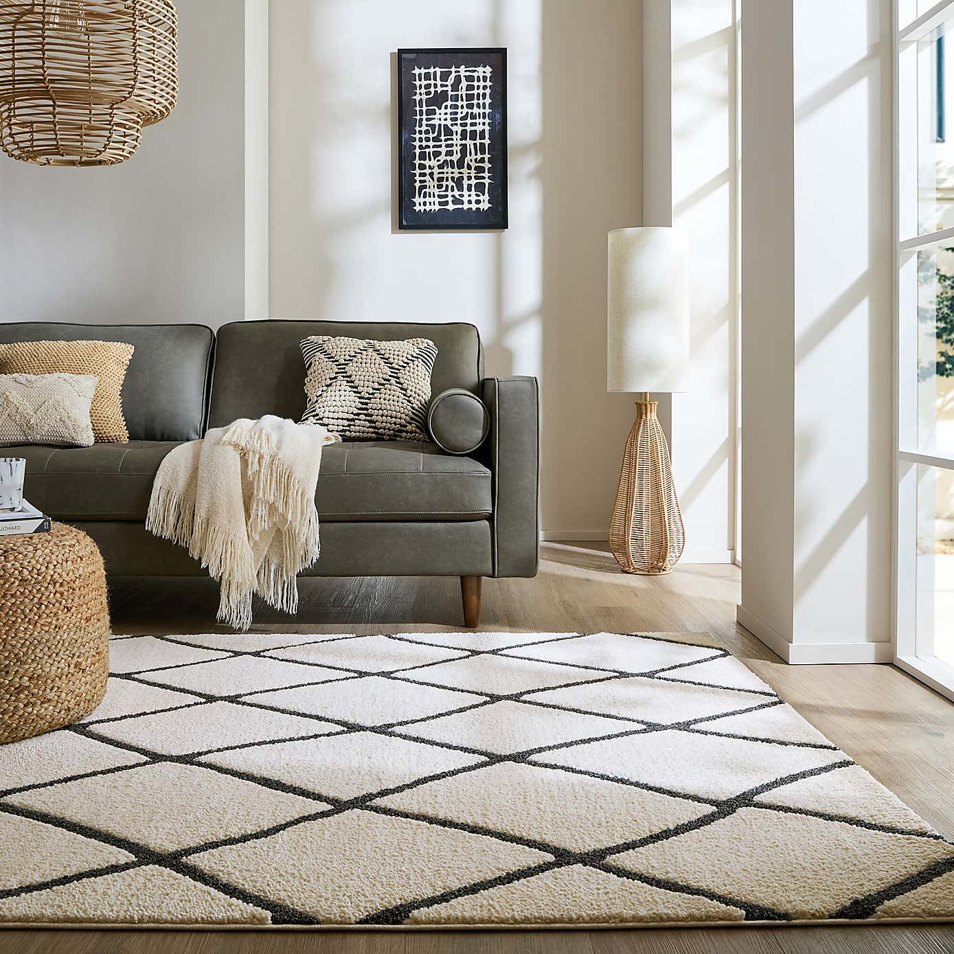 Ziri Geometric Berber Rug