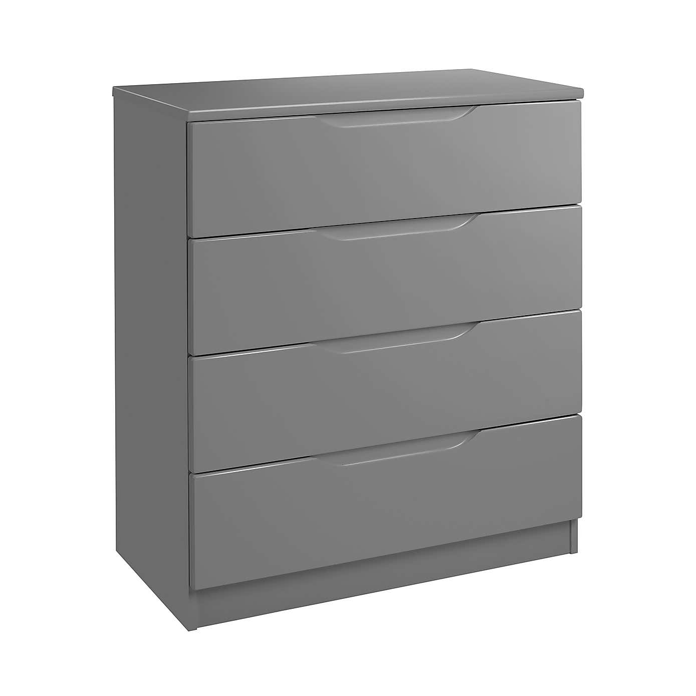 Legato Light Grey 4 Drawer Chest