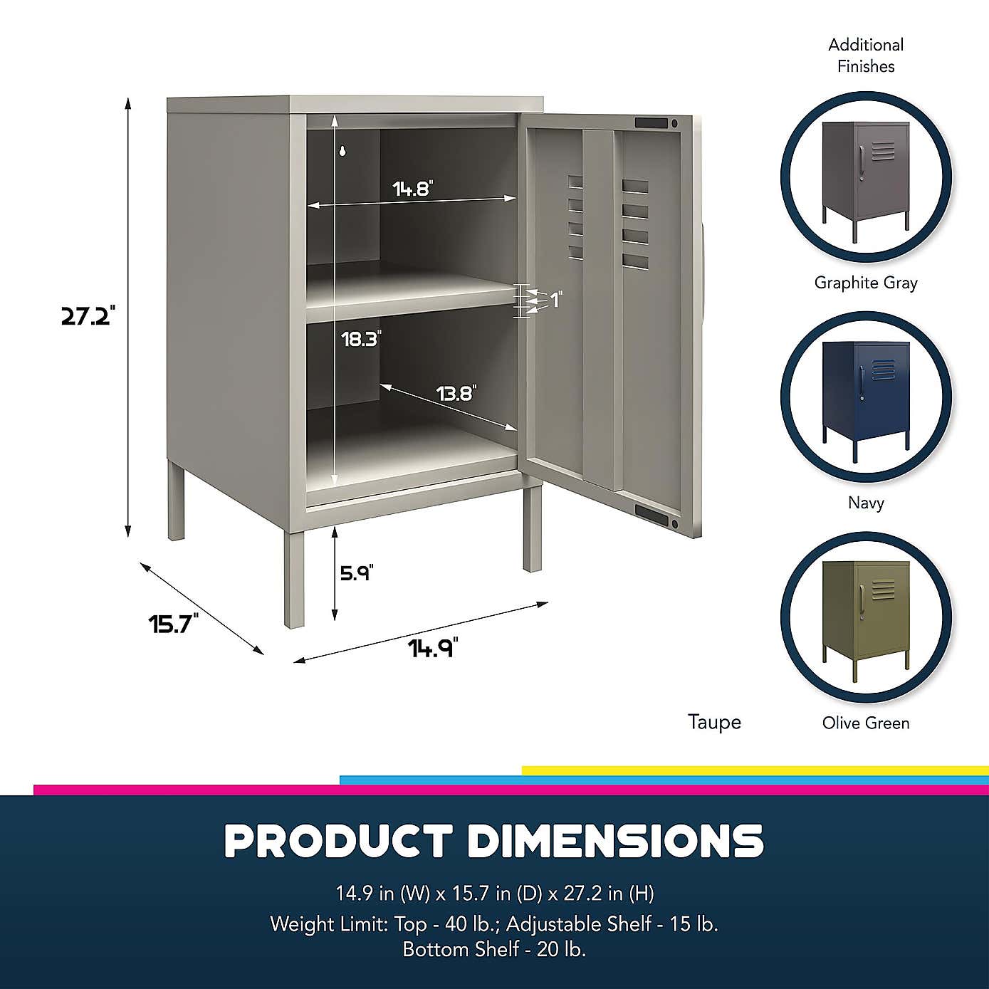 Bradford Metal Locker End Table