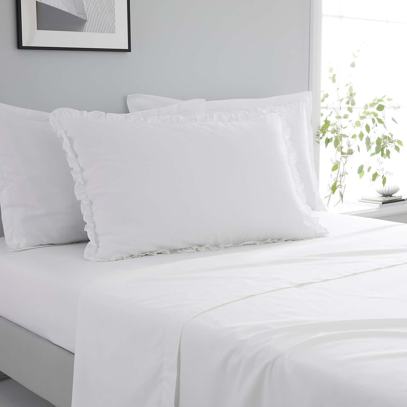 Pure Cotton Frilled Pillowcase