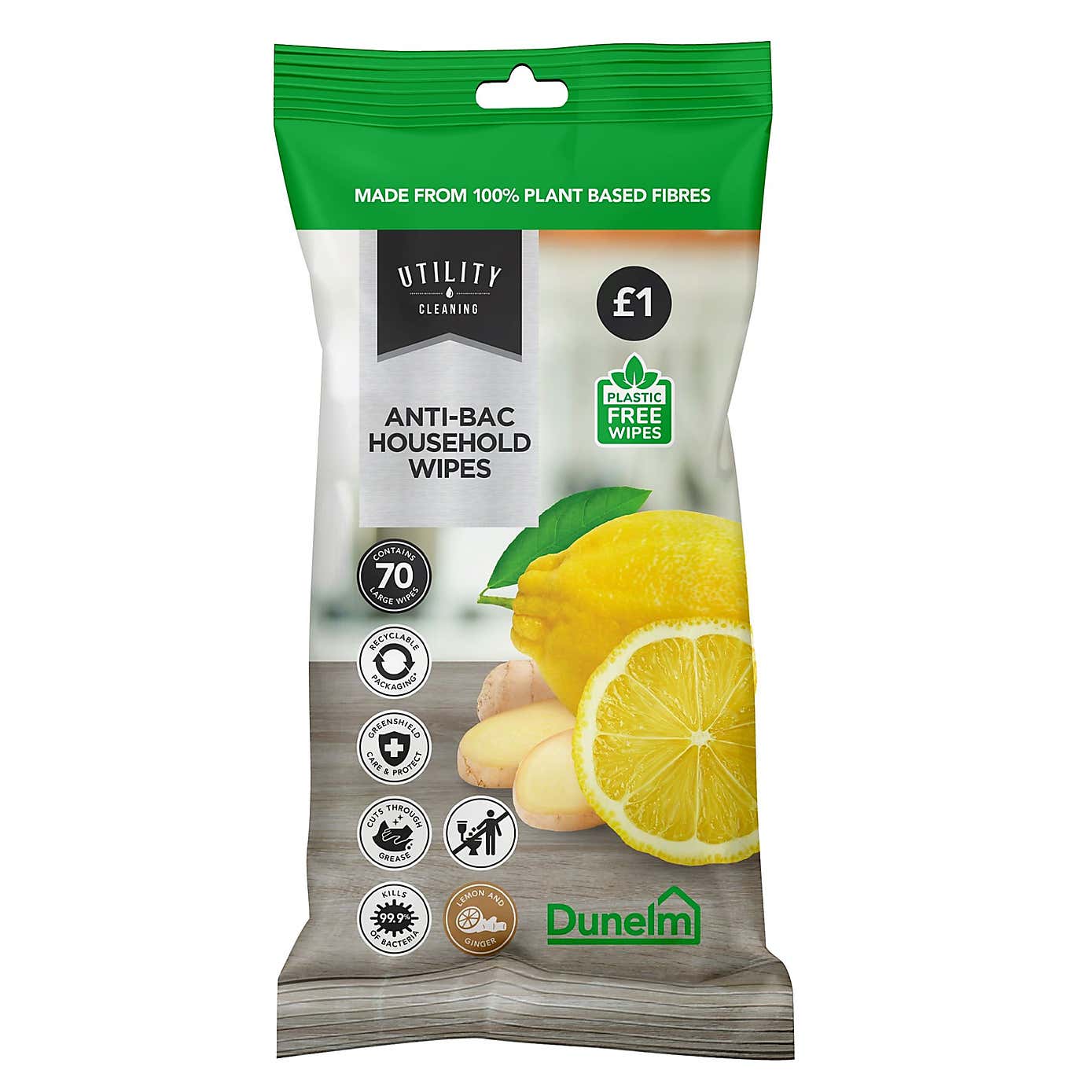 Plastic Free Antibacterial Household Wipes