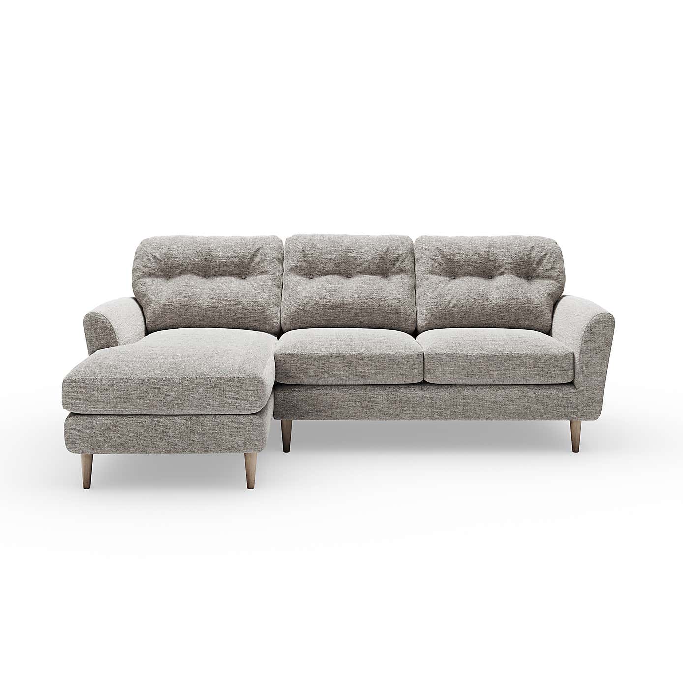 Sven Tonal Weave Large Corner Chaise Sofa