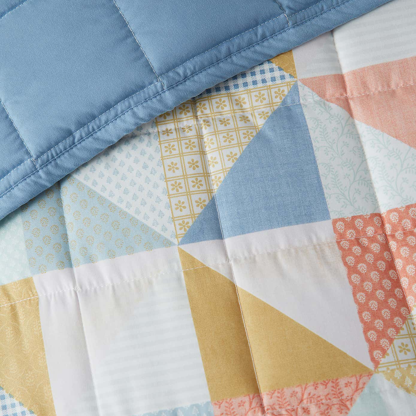 Patchwork Folk Bedspread Single