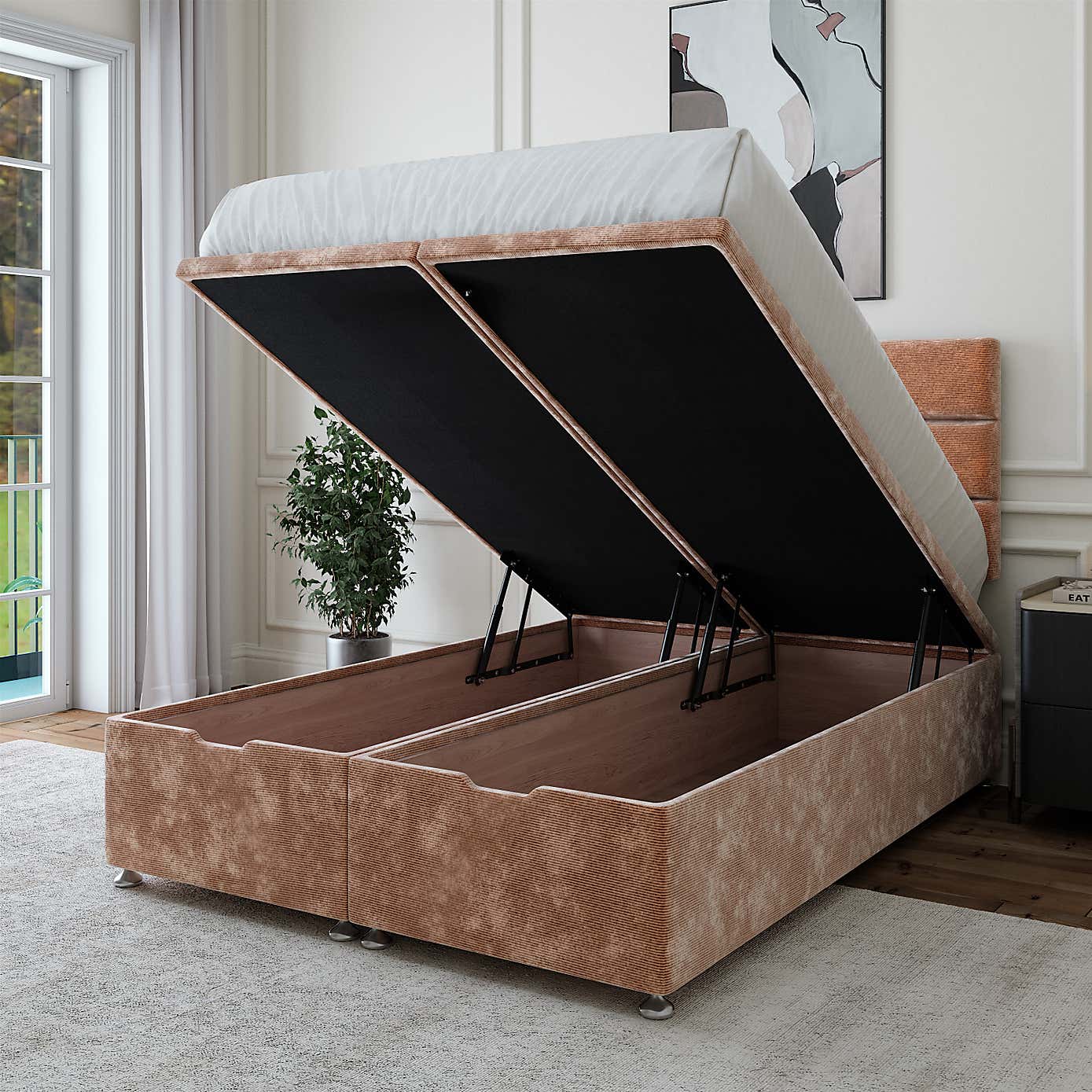 Bedmaster Luxury Chenille End of Bed Ottoman Base