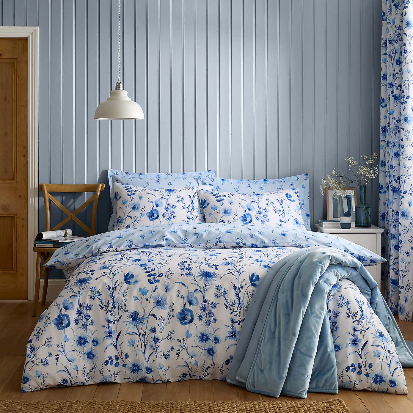 Foxley Ditsy Blackout Eyelet Curtains