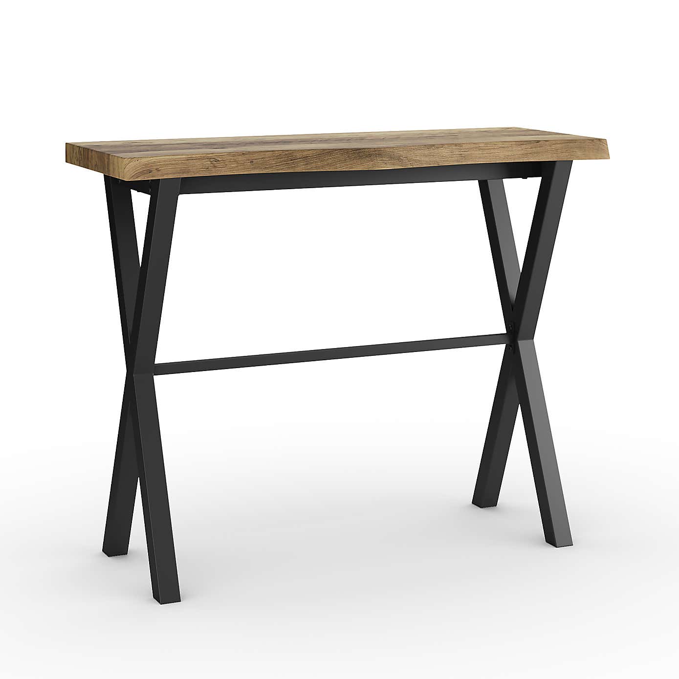 Ezra Console Table, Rustic Wood Effect