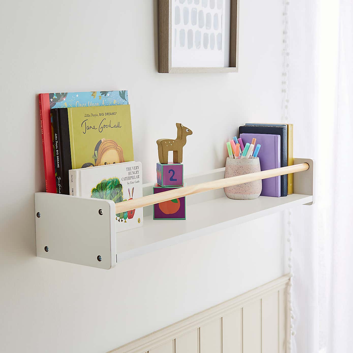 Kids Wall Bookshelf 80cm