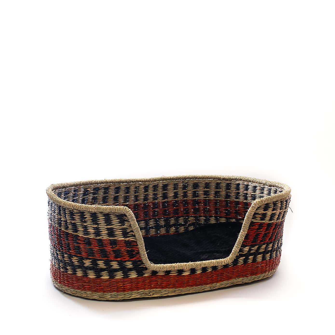 Multicoloured Seagrass Pet Bed