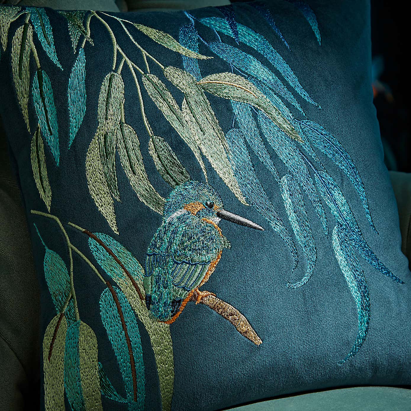 Natural History Museum Kingfisher Cushion Cover