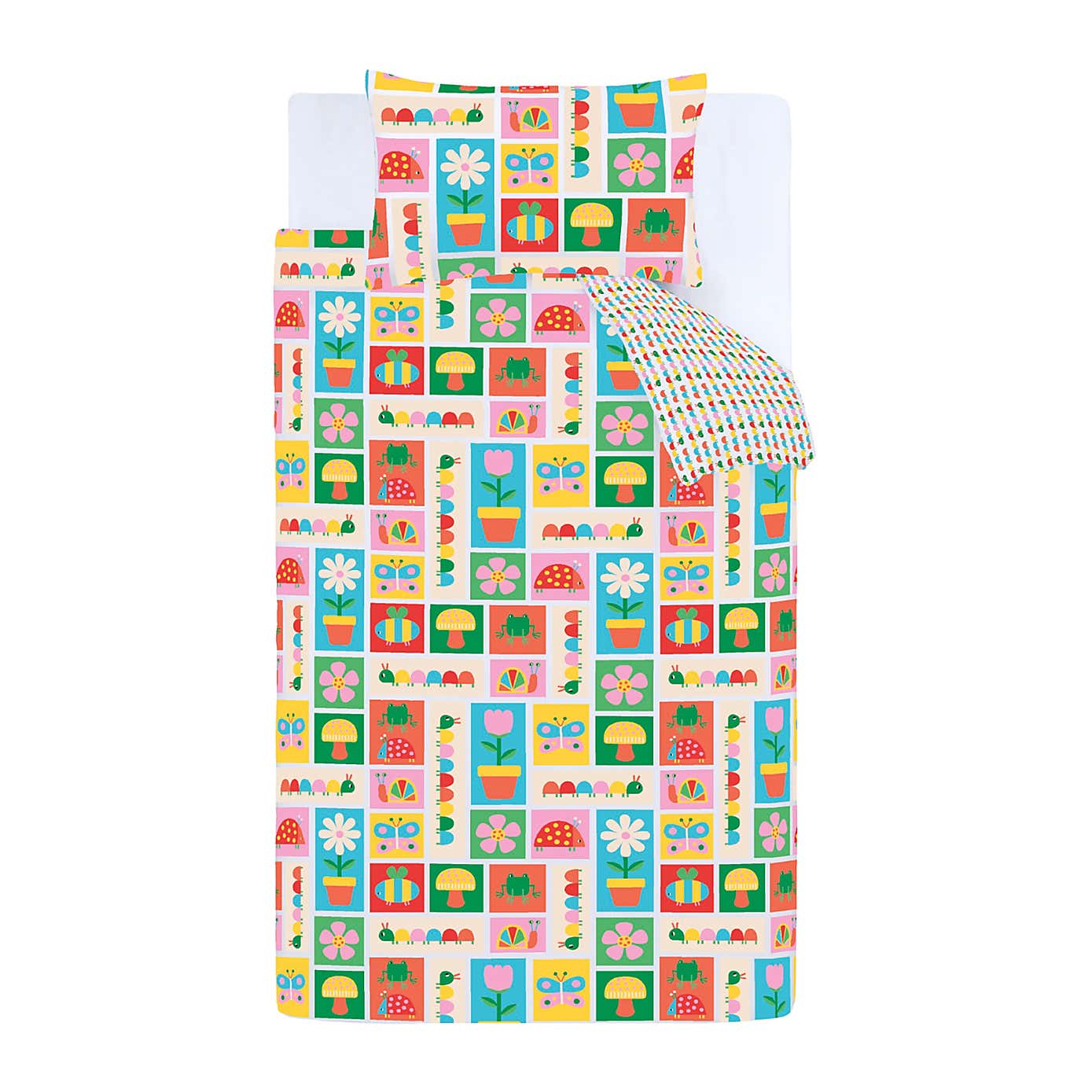 Catherine Lansfield Curious Caterpillar Polycotton Duvet Cover & Pillowcase Set