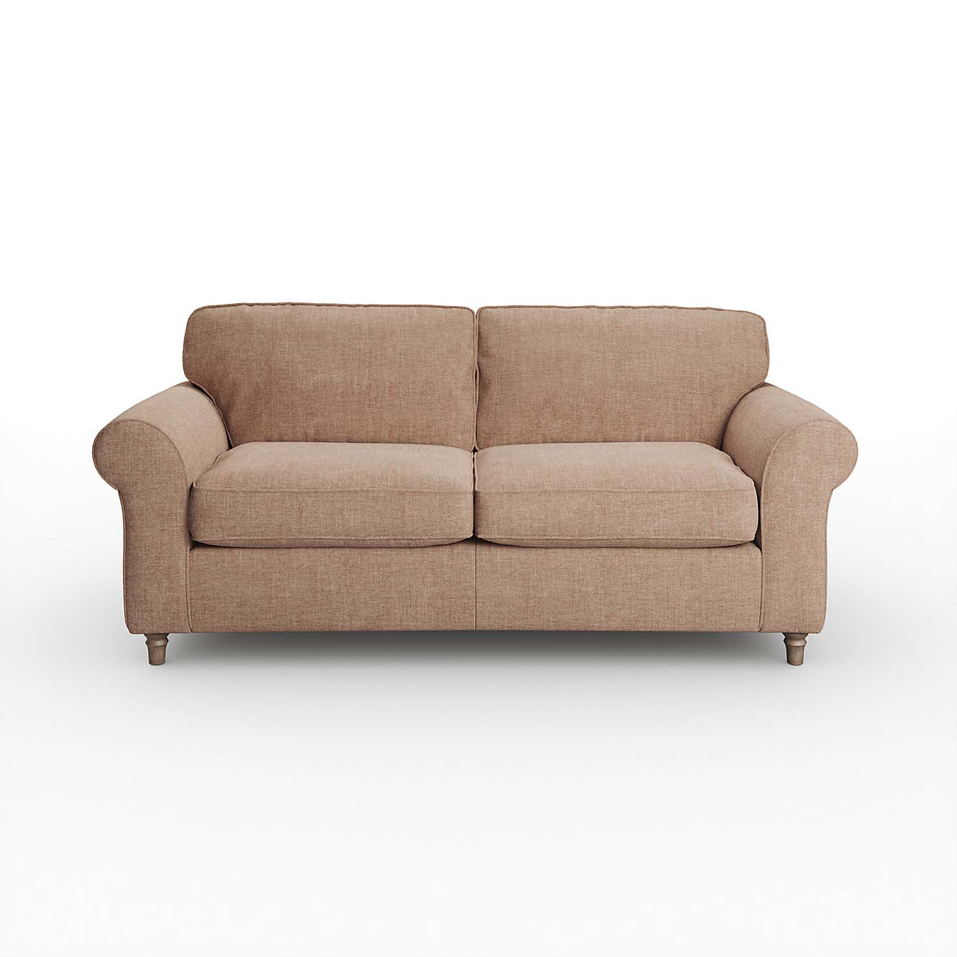 Flori 3 Seater Sofa, Tonal Plush Chenille