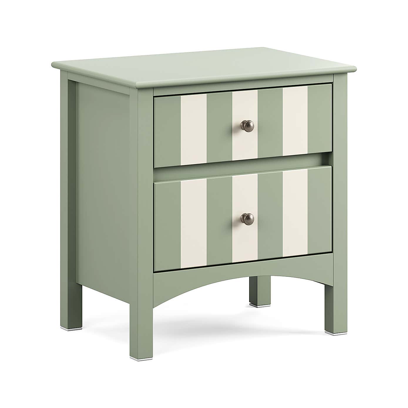 Beatrice Wide 2 Drawer Bedside Table
