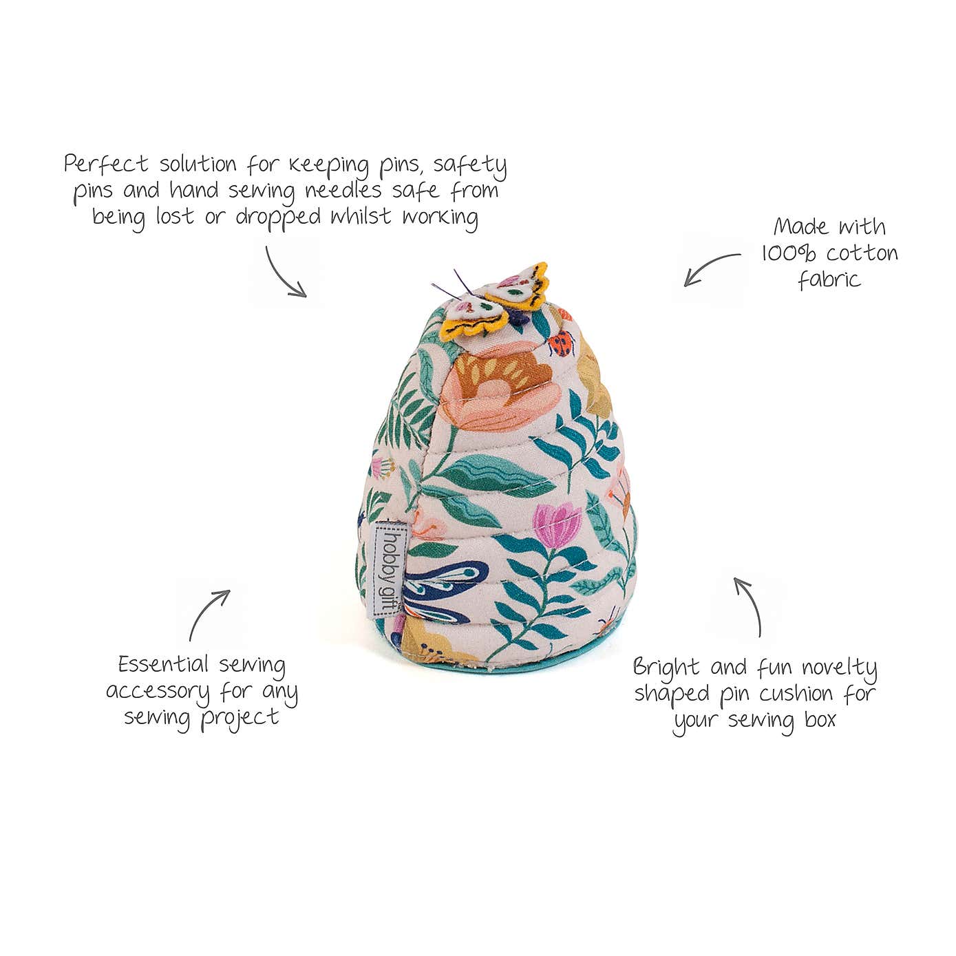 Hobby Gift Flutterby Applique Pincushion