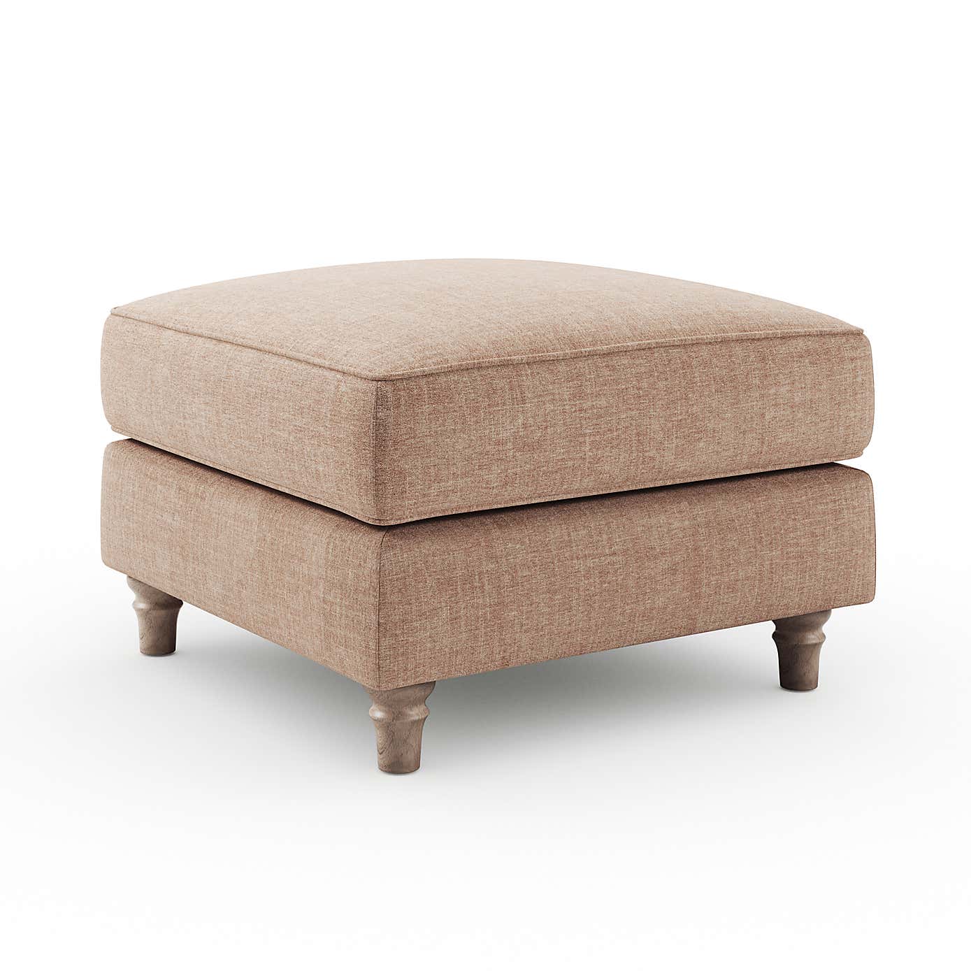 Flori Footstool, Tonal Plush Chenille