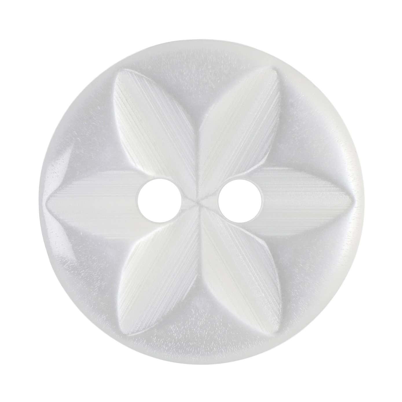Round Flower Effect Buttons 16.25mm Pack of 6