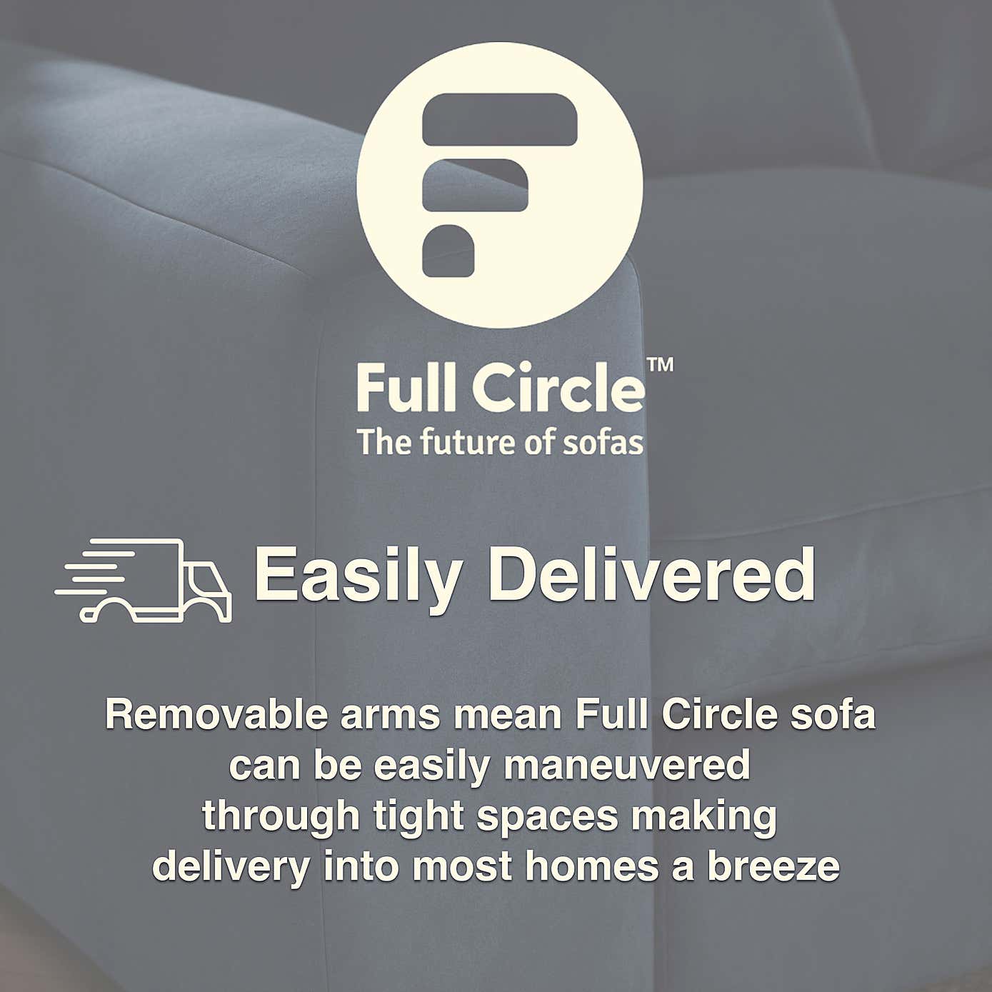 Full Circle Austin Cosy Velvet Modular Armless Sofa Piece