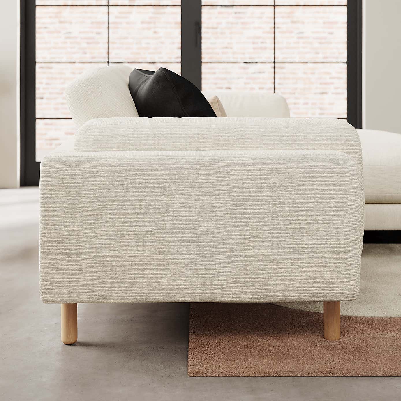 Newton Chunky Tonal Weave Corner Chaise