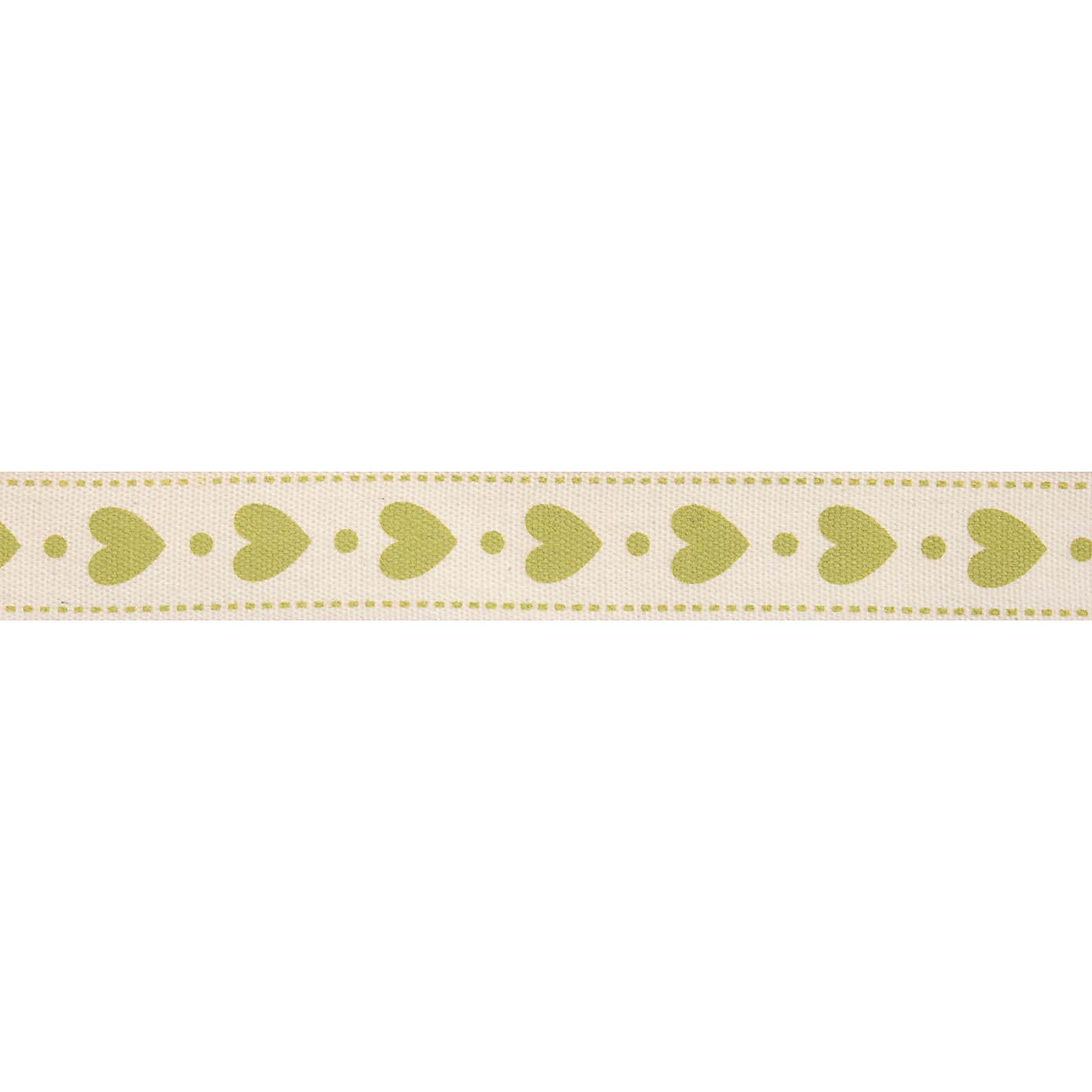Bowtique Green Hearts Ribbon
