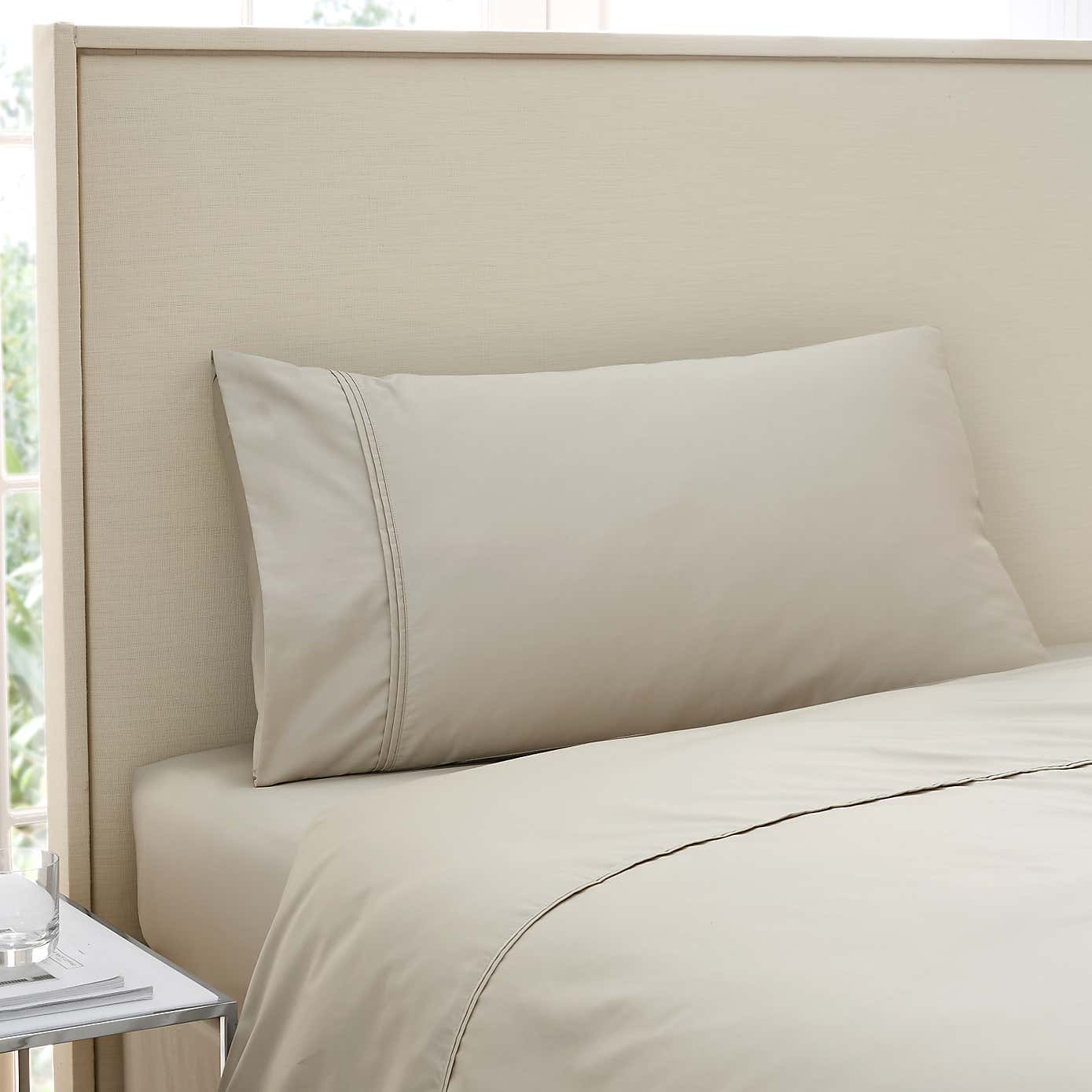 Dorma 500 Thread Count 100% Cotton Sateen Standard Kingsize Pillowcase