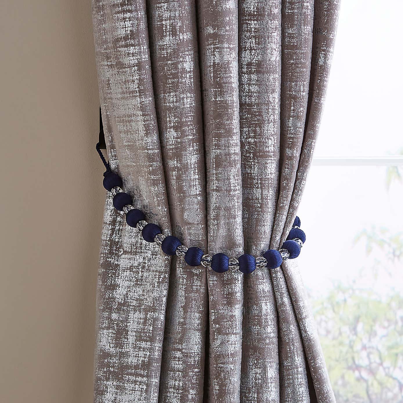 Opulence Navy Crystal Tieback