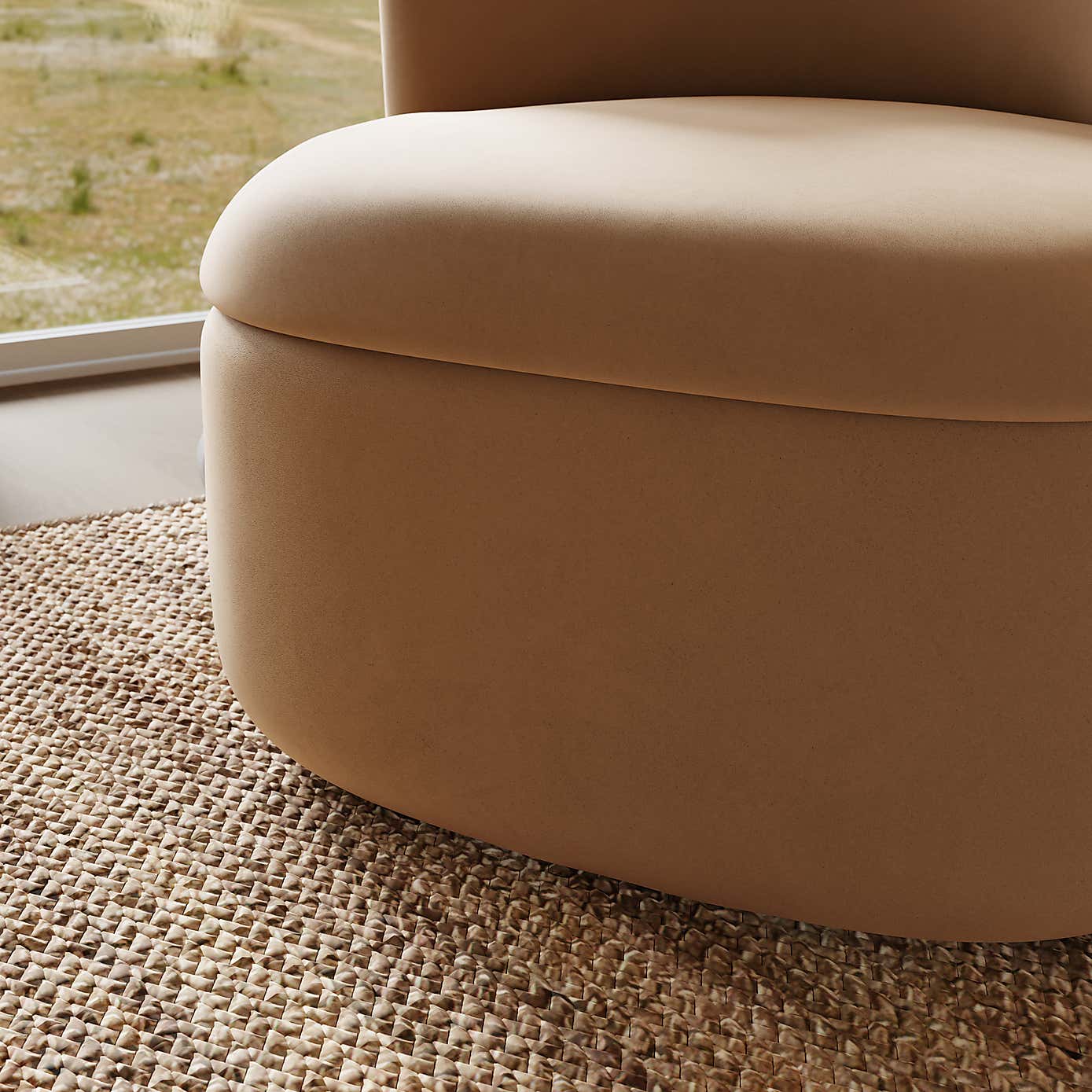 Modern Curves Velvet Occasional Chair