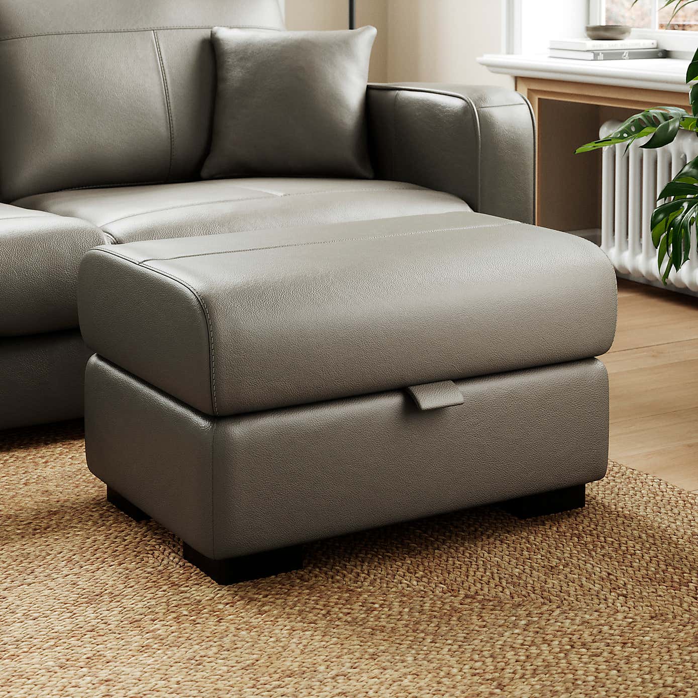 Carson Classic Leather Footstool