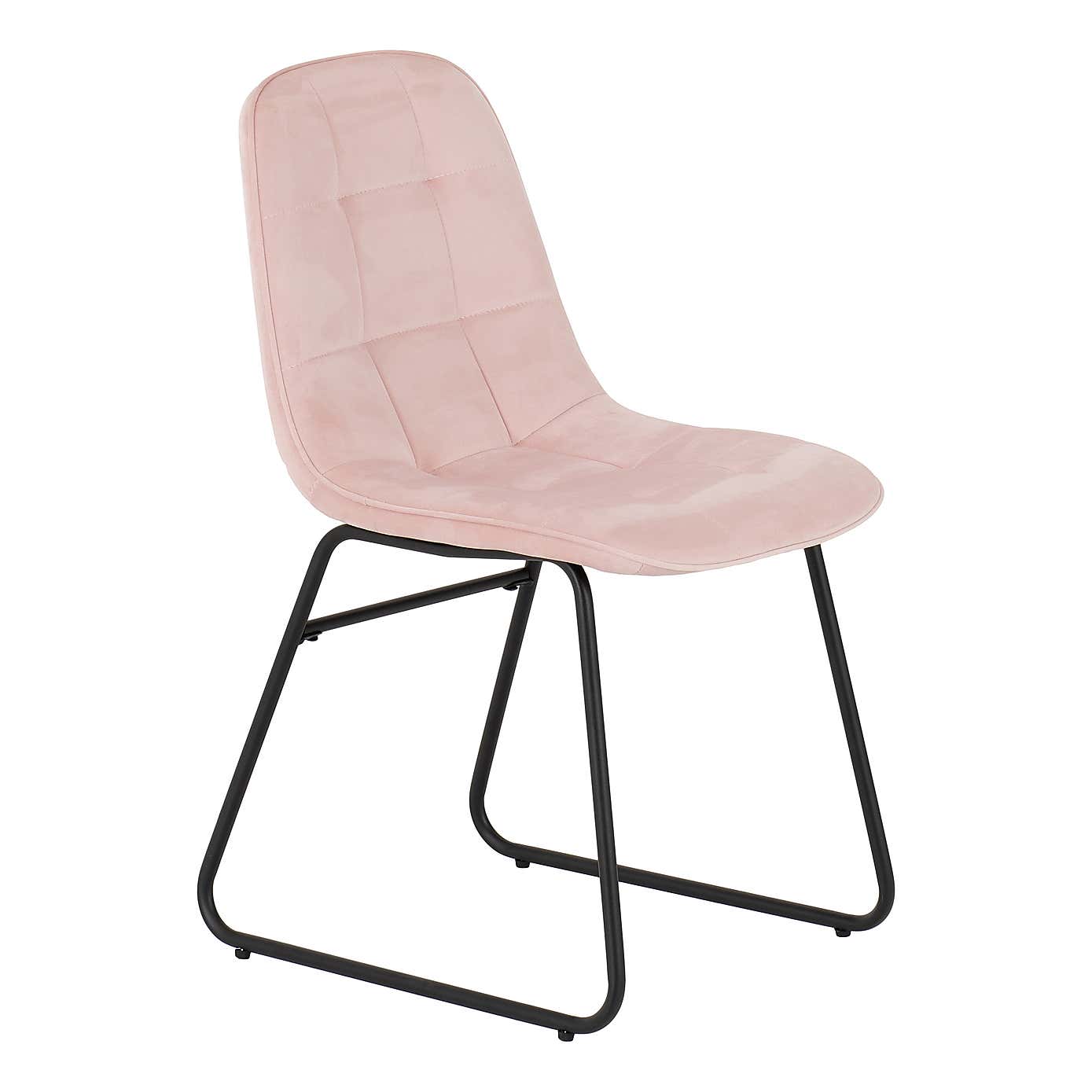 Lukas Set of 2 Dining Chairs Grey Velvet